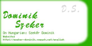 dominik szeker business card